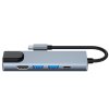 USB HUB s USB-C konektorom na RJ45, HDMI, USB-C a 2x USB 3.0