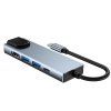 USB HUB s USB-C konektorem pro RJ45, HDMI, USB-C a 2x USB 3.0
