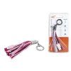 USB - micro USB nabíjecí kabel jako klíčenka, růžová barva