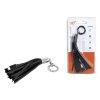 USB - micro USB nabíjací kábel ako kľúčenka, farba čierna
