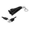 USB - micro USB nabíjecí kabel jako klíčový ovladač, černá barva