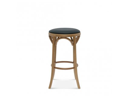 Klasická barová židle z ohýbaného dřeva s čalouněním SRBST-9739/61