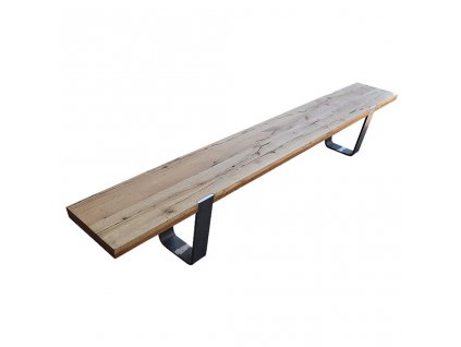 moderna drevena jedalenska lavica s kovom sedia drevex