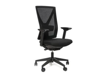 cierna ergonomicka kancelarska stolicka so sietkou sedia drevex