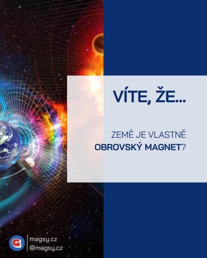 💡Víte, že Země je vlastně obrovský magnet? 🌍 #magsy🧲 #magsy #magneticke #systemy #magnety