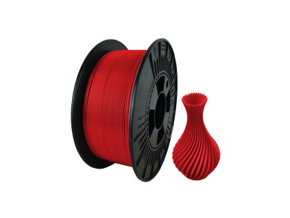 filament + váza PLA termo red