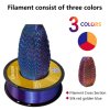 6050 1 filament kingroon silk pla tricolor cervena fialova zelena 1 kg 1 75 mm