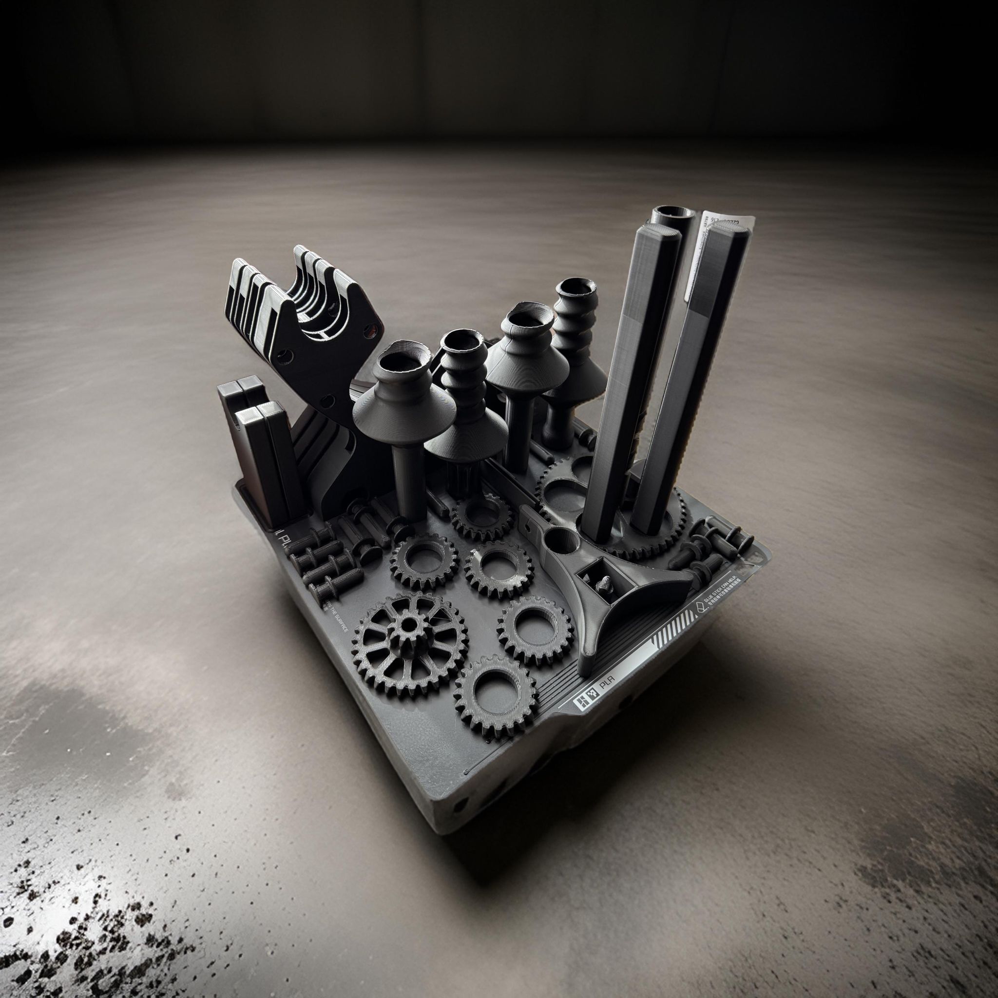 výtisky na podložce