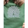 Peacock Embroidered Sweatshirt Bottle Green