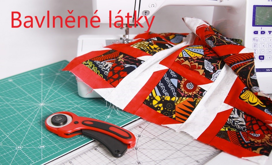 šicí stroj - bavlněné látky