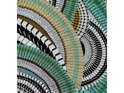 Bavlněná africká látka Kitenge,  vzor 1010