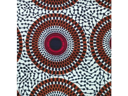 Bavlněná africká látka Kitenge,  vzor 1021