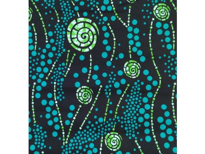 Bavlněná africká látka Kitenge,  vzor 1022
