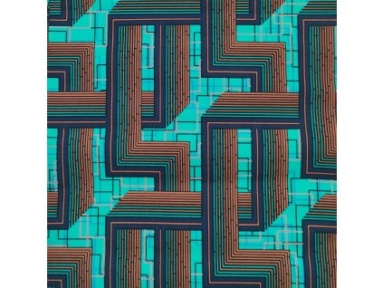 Bavlněná africká látka Kitenge,  vzor 1030