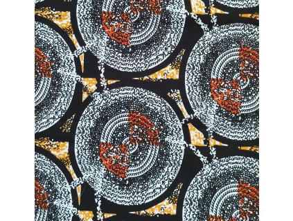 Bavlněná africká látka Kitenge,  vzor 1038