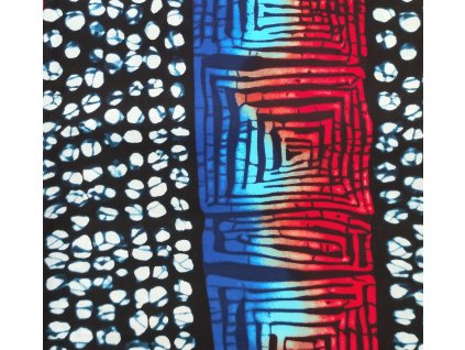Bavlněná africká látka Kitenge,  vzor 1039