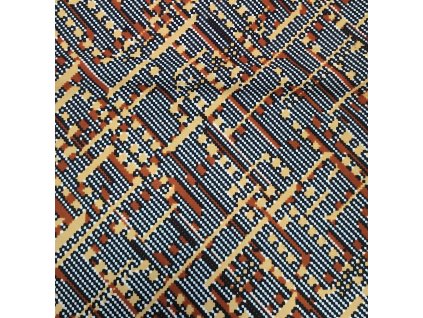 Bavlněná africká látka Kitenge,  vzor 1048