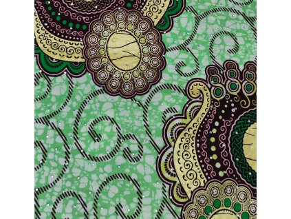 Bavlněná africká látka Kitenge,  vzor 1046