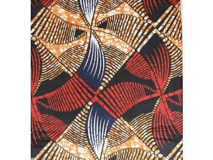 Bavlněná africká látka Kitenge,  vzor 4033