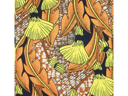 Bavlněná africká látka Kitenge,  vzor 4018