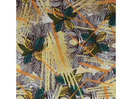 Bavlněná africká látka Kitenge,  vzor 4085