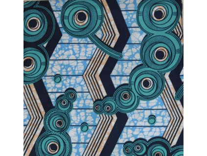 Bavlněná africká látka Kitenge,  vzor 4097