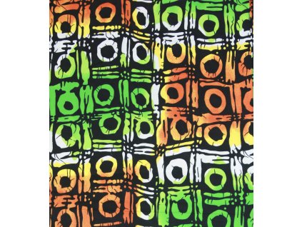 Bavlněná africká látka Kitenge,  vzor 3999