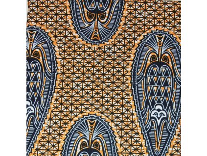 Bavlněná africká látka Kitenge,  vzor 3997