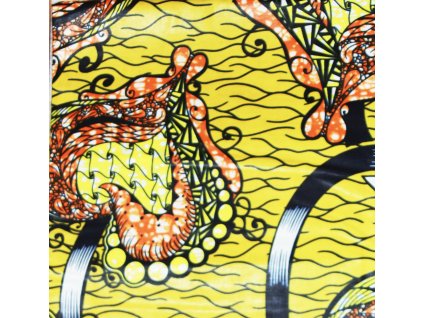 Bavlněná africká látka Kitenge,  vzor 4049