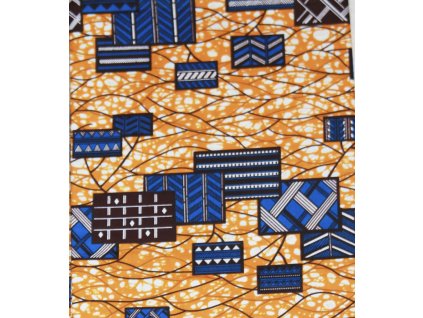 Bavlněná africká látka Kitenge,  vzor 4058
