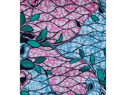 Bavlněná africká látka Kitenge,  vzor 5024