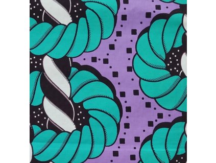 Bavlněná africká látka Kitenge,  vzor 4066