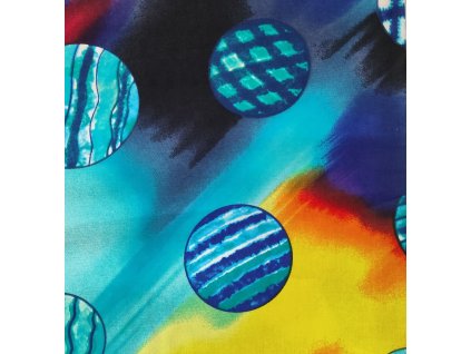 Bavlněná africká látka Kitenge,  vzor 5034