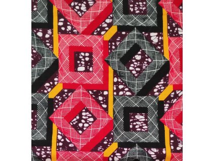 Bavlněná africká látka Kitenge,  vzor 5046