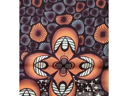 Bavlněná africká látka Kitenge,  vzor 3821