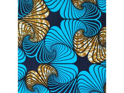 Bavlněná africká látka Kitenge,  vzor 3820