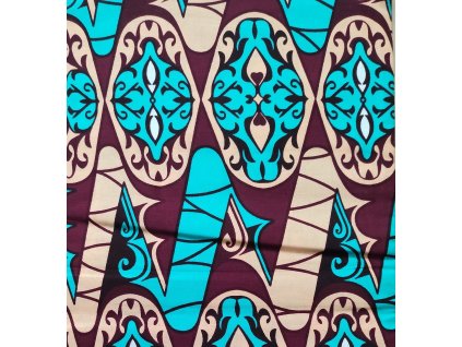 Bavlněná africká látka Kitenge,  vzor 3832