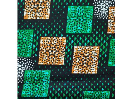 Bavlněná africká látka Kitenge,  vzor 3838