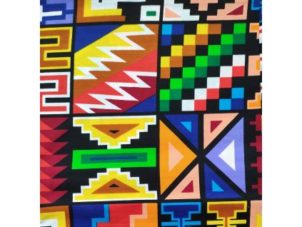 Bavlněná africká látka Kitenge,  vzor 3823