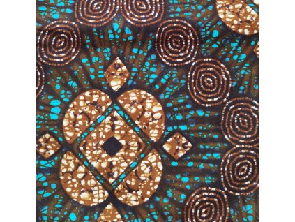 Bavlněná africká látka Kitenge,  vzor 3802