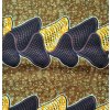Bavlněná africká látka Kitenge,  vzor 3834