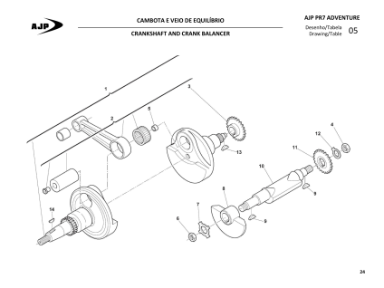 CRANKSHAFT AND CRANK BALANCER 025