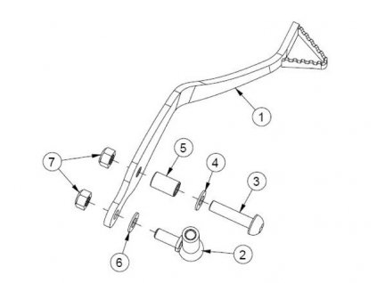 Pedál zadní brzdy / Rear Brake Pedal