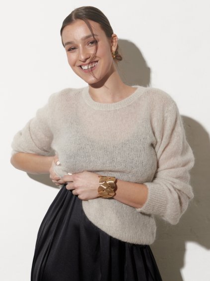 THE SWEATER LENNA / WHITE COFFEE