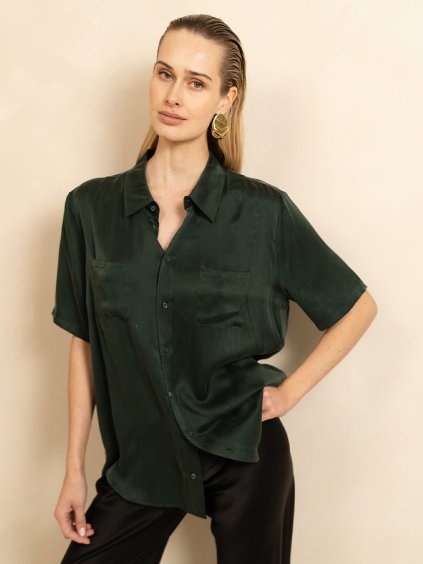 THE SILK SLEEVE BOYFRIEND SHIRT KHAKI