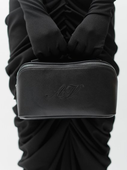Black unisex toaletní taška / monogram.