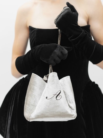 VELVET CHAIN BAG – CUSTOM MONOGRAM AVAILABLE