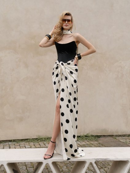 IVORY DOTS SKIRT.