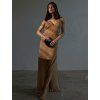 CHLOE SHIMMERING DRESS GOLD
