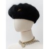 THE ANGORA BLACK BERET MONOGRAM